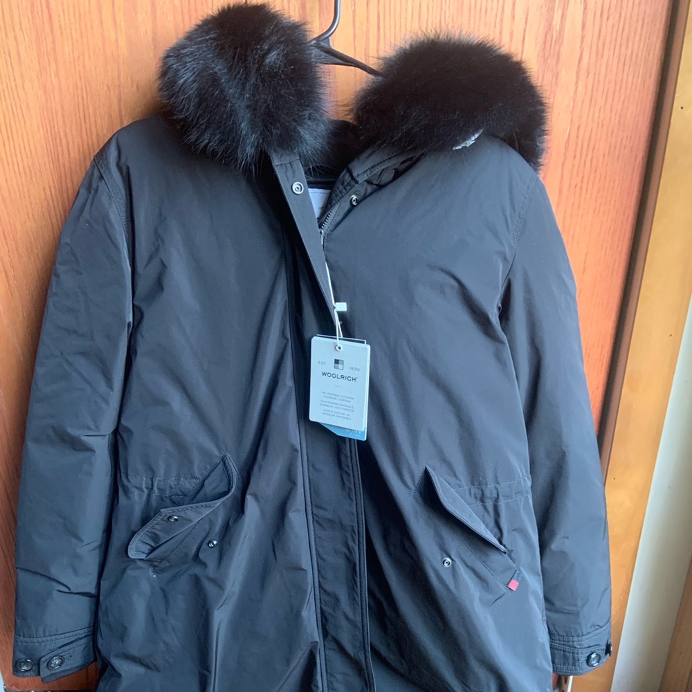 NWT WOOLRICH WOMEN L BLACK KEYSTONE PARKA